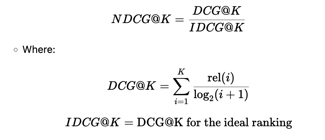 NDCG formula